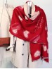 Super Soft Reversible Cashmere Feeling Heart Design Scarf